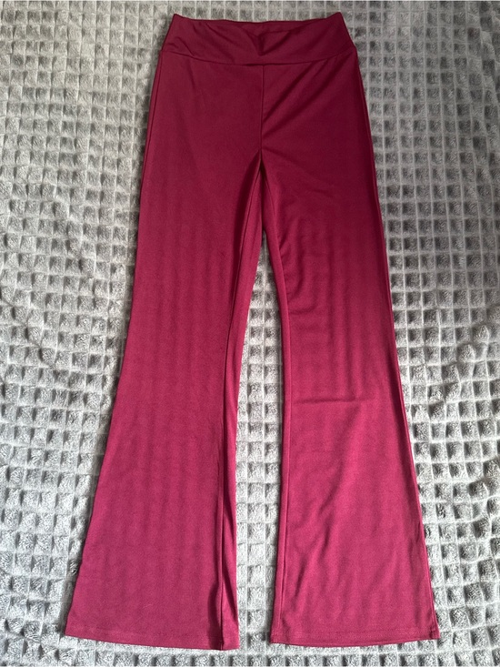 Pants - 2/$20 NWT Small Maroon Purple Wide-Leg flair Lounge Yoga Office Dress Pants (B8)